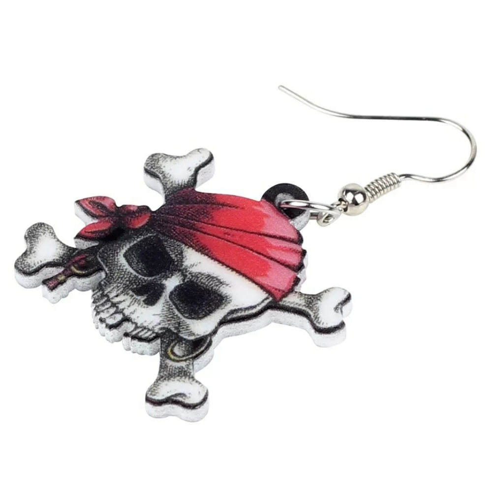 Halloween Day Of The Dead Dangle Earrings - Picture 4 of 6